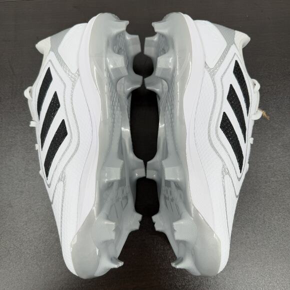 Adizero PureHustle 3 TPU Softball Cleats Adidas White Black Silver IG7137 Sz 9.5 - Picture 6 of 14